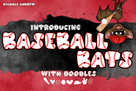 Baseball Bats Typeface: A Playful Display Font for Whimsical Editorial Design