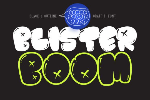 Blister Boom Typeface for Edgy Digital Branding