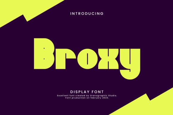 Broxy Display Font for Bold Web Headlines