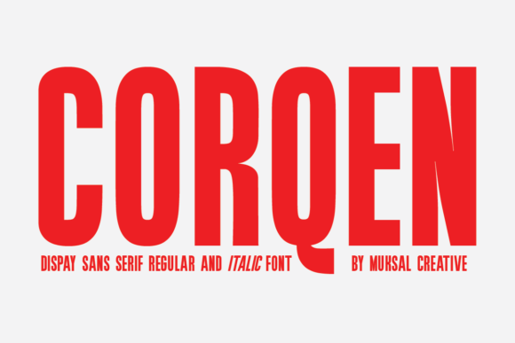 Corqen: A Modern Display Font for Versatile Branding Projects