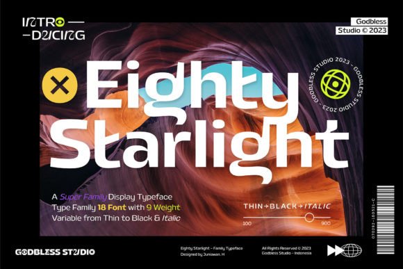 Eighty Starlight Typeface Review: Futuristic Brand Identity Design