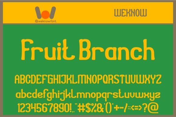 Fruit Branch Typeface: A Playful Display Font for Editorial Design