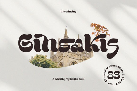 Ginsakis: The Modern Display Font for Bold Brand Identity