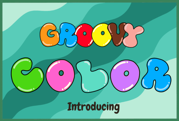 Groovy Color Typeface for Retro Editorial Design
