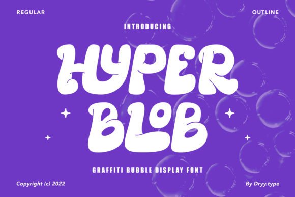 Hyper Blob Typeface: A Playful Display Font for Bold Branding