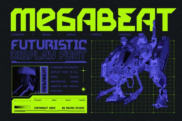 Megabeat Display Typeface Review for Retro-Futuristic Branding