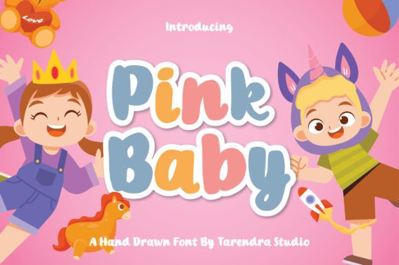 Pink Baby: A Cute and Playful Display Font for Children-Themed Designs
