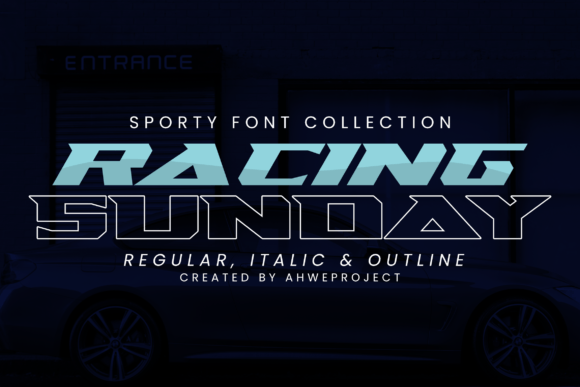 Racing Sunday Display Font for High-Impact Digital Campaigns