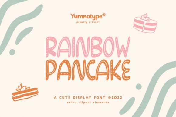 Rainbow Pancake Typeface: A Playful Display Font for Cute Branding