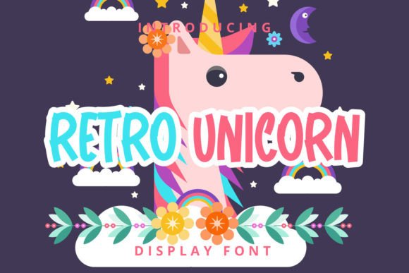 Retro Unicorn Display Font for Digital Branding