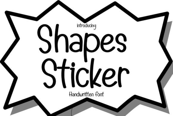 Shapes Sticker: A Delicate Handwritten Font for Elegant Branding