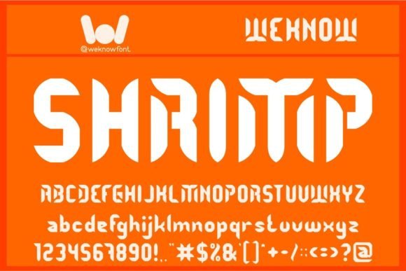 Shrimp: A Fancy Techno Display Font for Modern Editorial Design